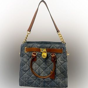 Denim Michael Kors Crossbody handheld tote bag
